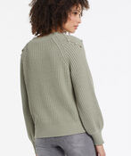PomPom Cotton Sweater, Sage, original image number 1