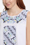 Elegant Embroidery Top, Turquoise, original image number 2