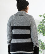 Eyelash Colorblock Sweater, Black, original image number 1