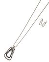 Trapezoid Necklace Set, Silver, original image number 0