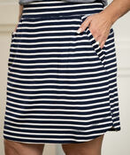 Sporty Stripe Skort Skirt , Navy, original image number 1