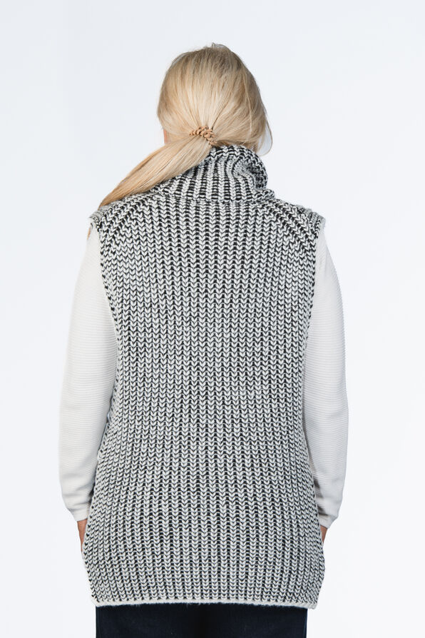 Turtleneck Sweater Vest  , Black, original image number 1