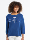Chill Cotton Sweater, Navy, original image number 0