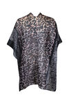 Leopard Print Kimono, Black, original image number 1