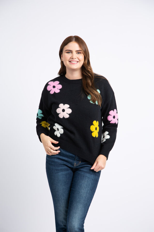 Long Sleeve Daisy Sweater , Multi, original image number 1