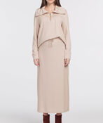 PULL ON MAXI SKIRT WITH SIDESLIT, Oatmeal, original image number 0