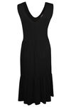 Sleeveless Tiered Midi Dress, Black, original image number 1