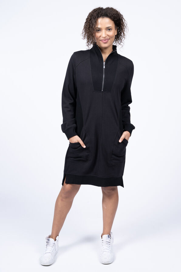 Knee Length Sweater Dress , Black, original image number 0