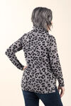 Cowl Neck Long Sleeve top, Charcoal, original image number 1