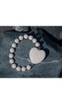 Lava Rock Heart Bracelet, Natural, original image number 0