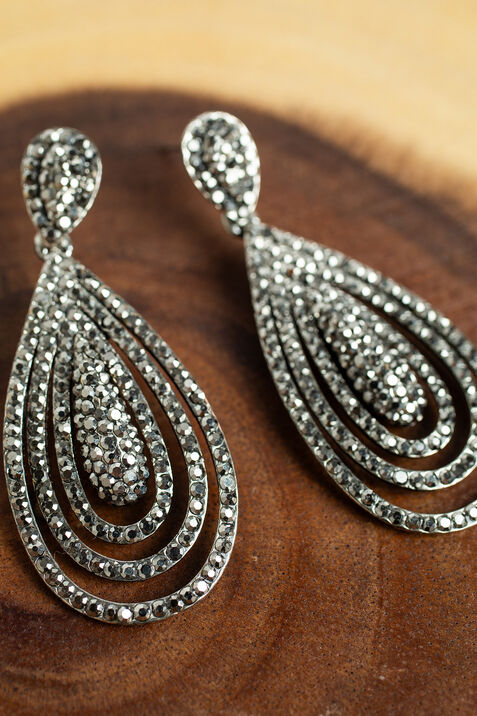 Chandelier Drop Earrings, Silver, original