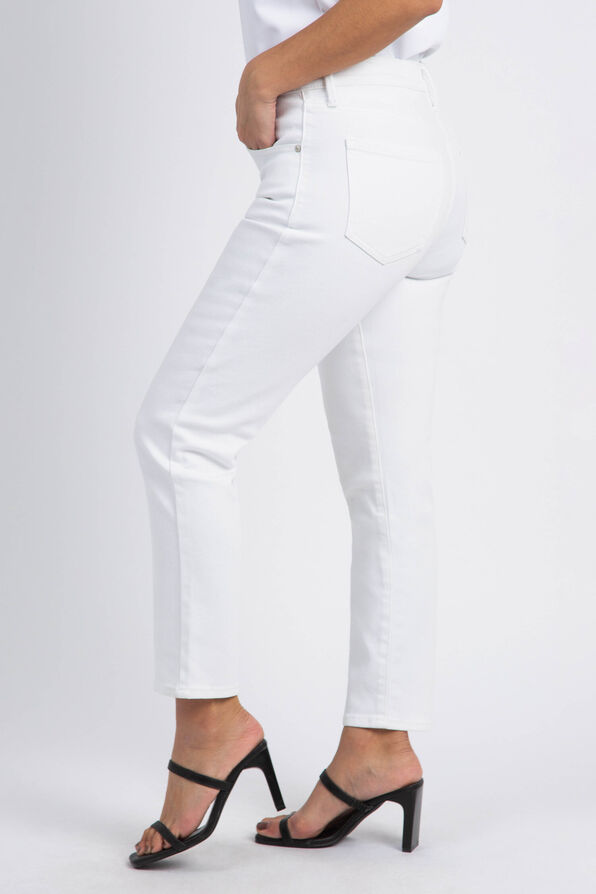 Cassie Mid Rise Cropped Pants, White, original image number 1