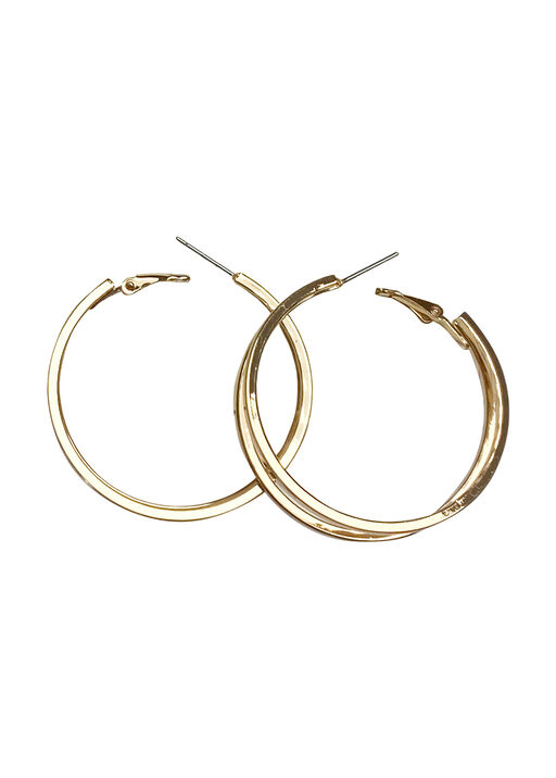 Dainty Double Hoop Earrings, Gold, original