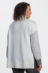 Cowl Neck Color Block Sweater , Charcoal, original image number 1