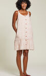 Buttoned Ruffle Dress, Pink, original image number 0