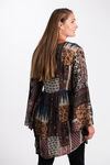 Embroidered Tunic w/ Flared Sleeves , Black, original image number 1