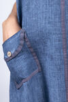 Sleeveless Linen Blend Midi Dress w/ Pockets, Navy, original image number 2