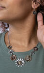 Mixed Metal Daisy Chain Necklace Set, Multi, original image number 2