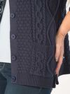 Classic Cable Cardi Sweater, Navy, original image number 3