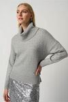 Cowl Neck Sweater, Grey, original image number 2
