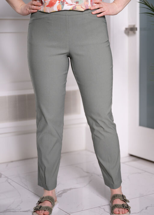Pull-on Ankle Pant with Slimming Waist, Sage, original
