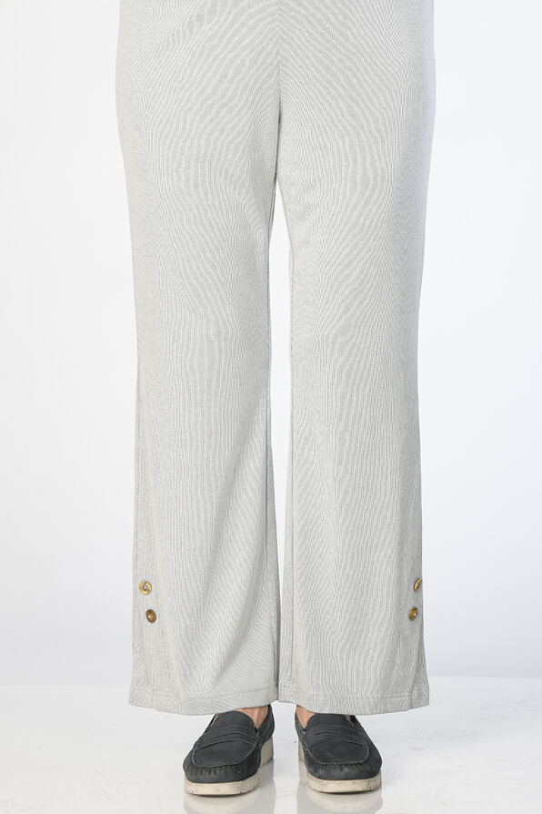 Beaming Button Flare Pants, Taupe, original image number 0