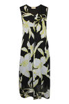 Sleeveless Chiffon Overlay Midi Dress , Lime, original image number 0