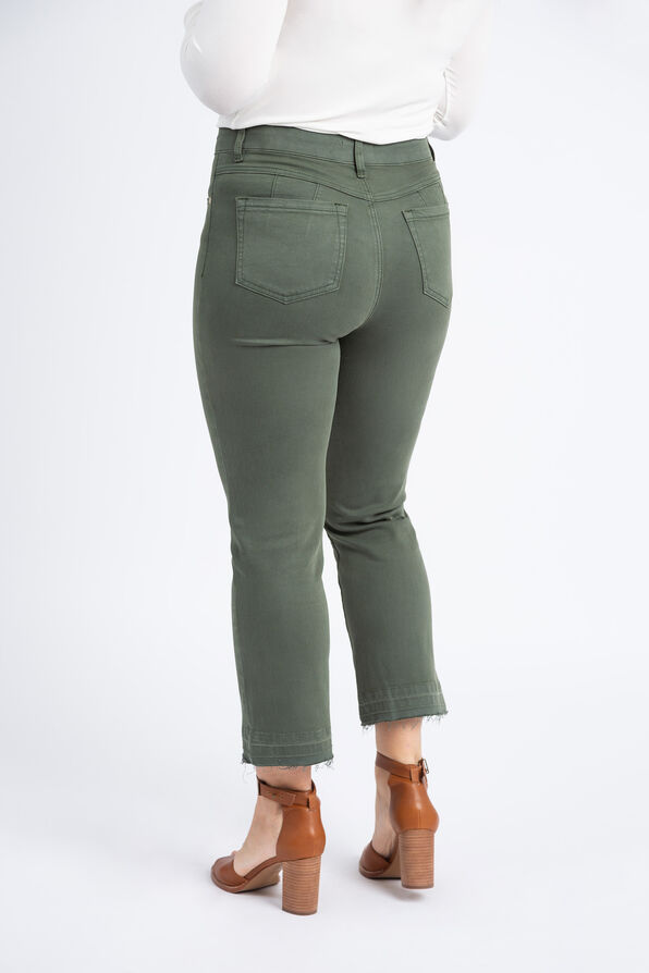 Sophia Micro Flare Crop Jeans, Green, original image number 3