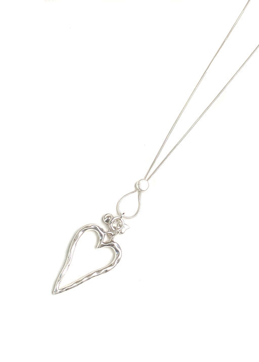 Heart Necklace Set, Silver, original