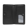Vegan Compact Nuback Wallet , Black, original image number 2