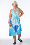 Totally TieDye Dress, Turquoise, original image number 2