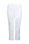Tummy Control Capri Pant with Metallic Stripes, White, original image number 0