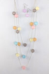 Bubbles Necklace and Earrings Set, Multi, original image number 0