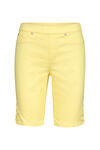 Audrey Pull-On Denim Short with Laced Detail, Yellow, original image number 1