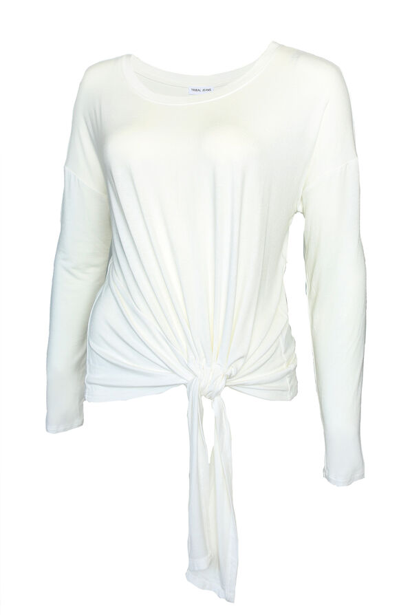 Kennedy Knottted Long Sleeve, Cream, original image number 0