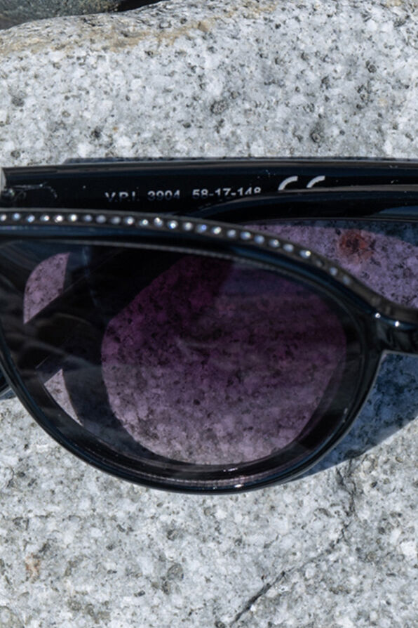 Bling Frame Sunglasses, Black, original image number 2
