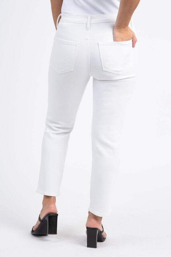 Cassie Mid Rise Cropped Pants, White, original image number 2