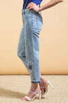 Gigi Embroidered Ankle Jeans, Denim, original image number 1