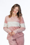 BabyPink Velour Sweatshirt, Pink, original image number 0