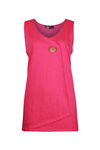 Cotton Faux Crossover Sleeveless Top, Pink, original image number 0