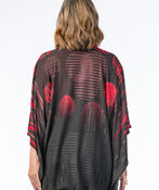 Red Rounds 3-In-1 Cowl Poncho Shirt, Red, original image number 1