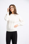 Embellished Pearl Sweater , Beige, original image number 1