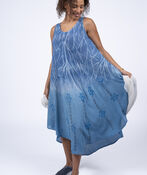 Sleeveless Midi Tie-Dye Dress, , original image number 0
