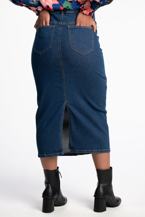 Long Denim Skirt , Denim, original image number 3