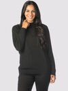 Refined Mock Sweater, Black, original image number 0