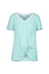 Knotted Striped Tee, Green, original image number 0