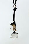Elephant Charm Necklace, Black, original image number 1