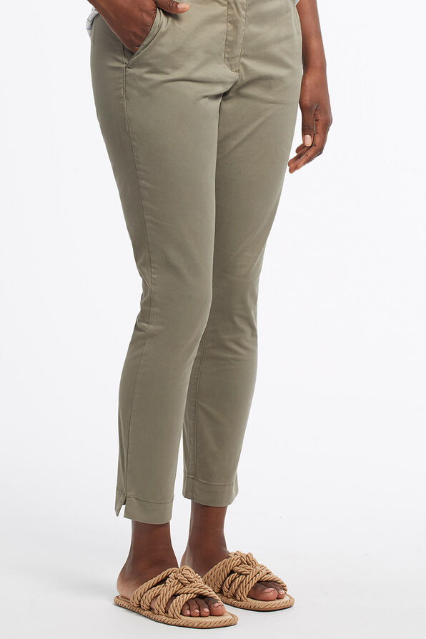 Ankle Chino Pants, Olive, original image number 0