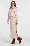 PULL ON MAXI SKIRT WITH SIDESLIT, Oatmeal, original image number 1
