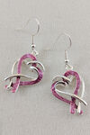 Intertwined Hearts Necklace and Earrings Set, Pink, original image number 1